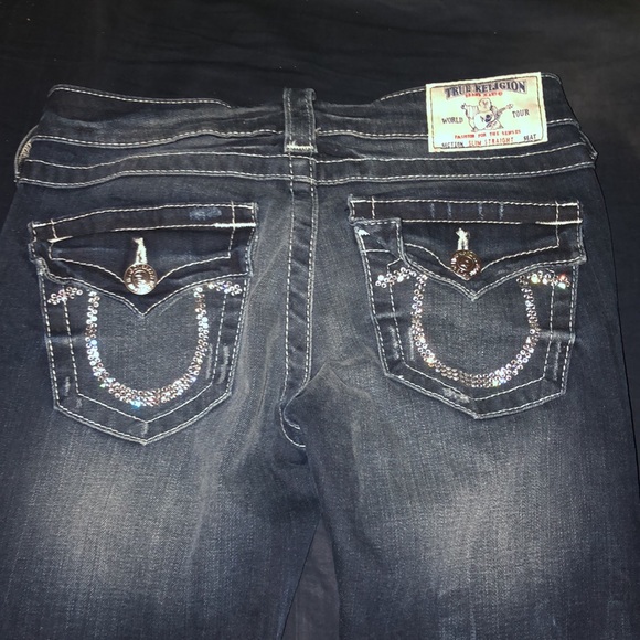 Auth True Religion slim straight diamond jeans - Picture 1 of 9
